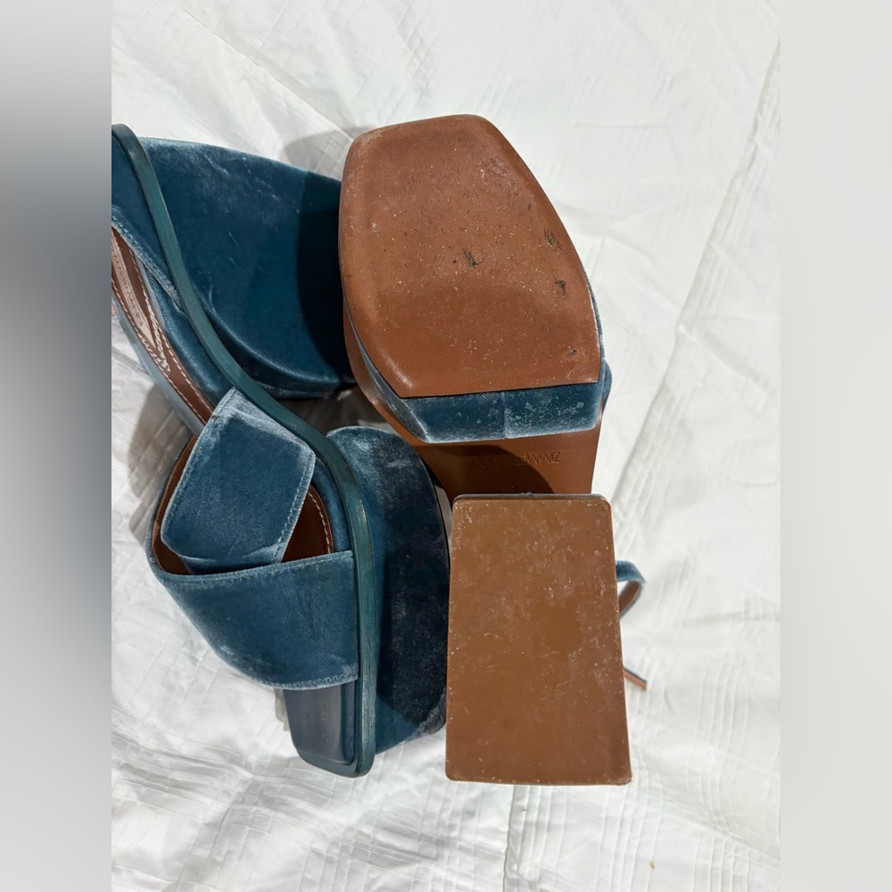 Zimmermann Velvet Blue Sandals - Picture 9 of 12